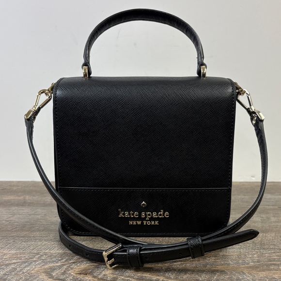 kate spade Handbags - Kate Spade New York Black Saffiano Leather Top Handle Crossbody
